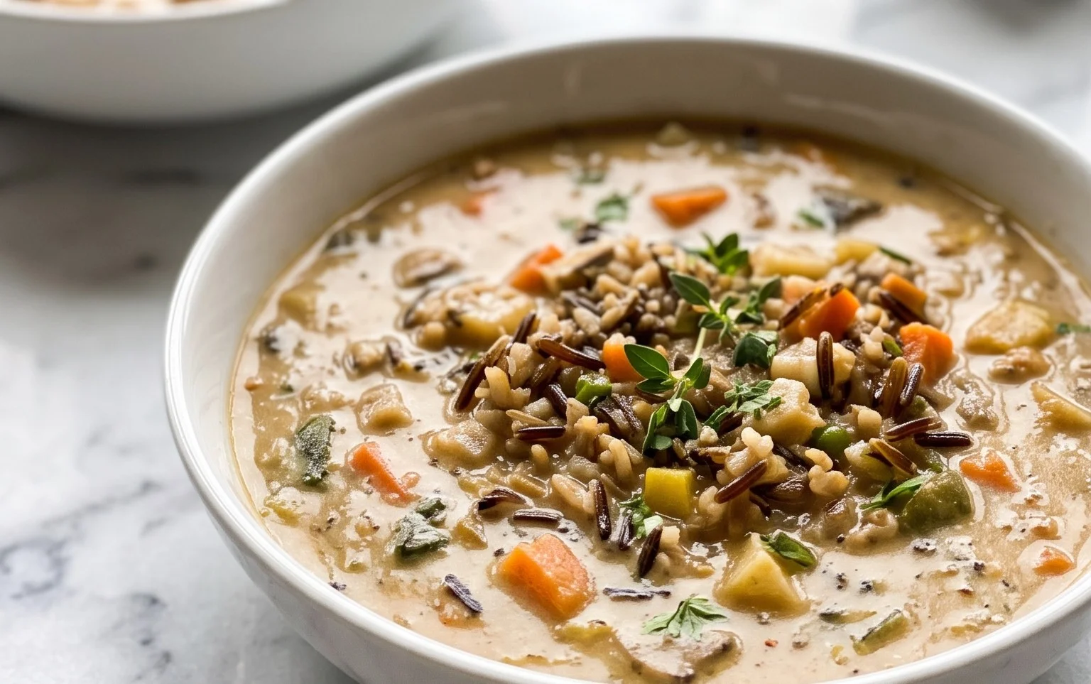 Soupe Automne Riz Sauvage Crémeuse : Réconfort Rustique