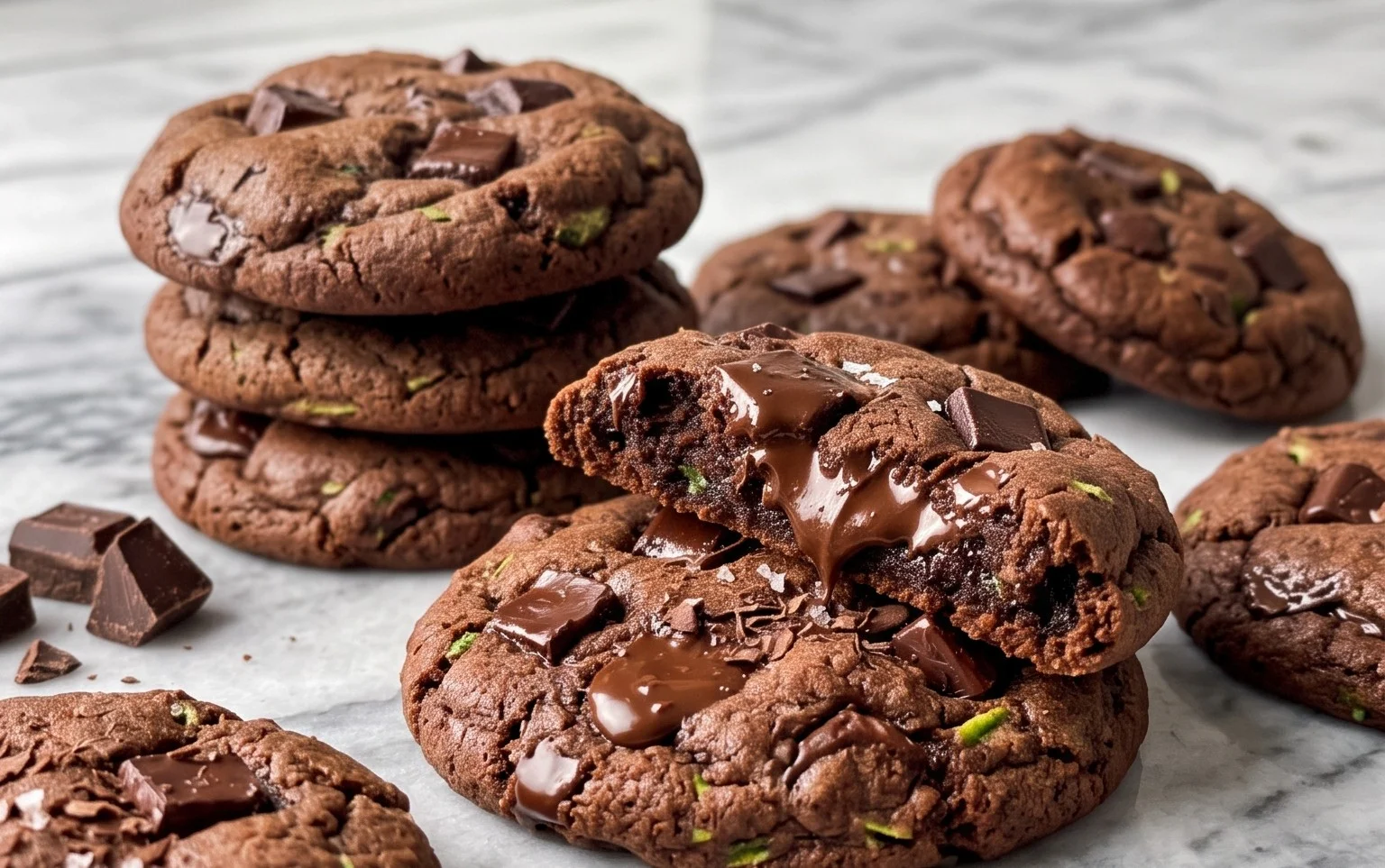 Cookies Triple Chocolat Courgette : Moelleux & Gourmands